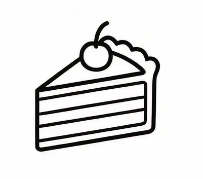 a piece of cake with a cherry on top